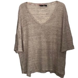 Tahari linen tshirt xl